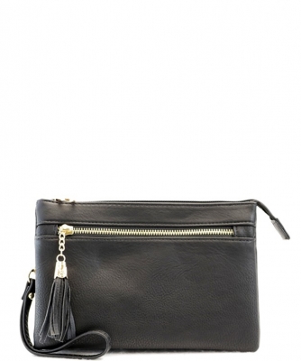 Multi Pocket Clutch & Cross Body  AD2583 BLACK